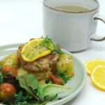 건강한 식단, 작은 실천으로 만드는 큰 변화 a plate of food next to a cup of tea